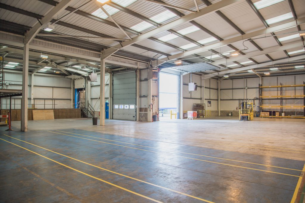 large warehouse space offering warehousing solutions