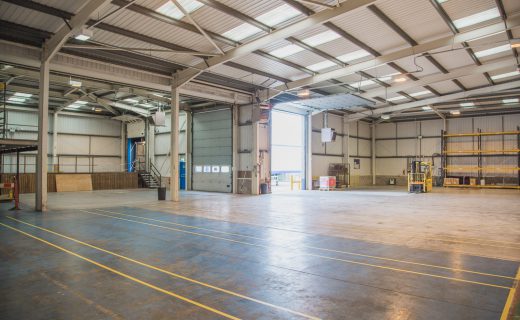 large warehouse space offering warehousing solutions